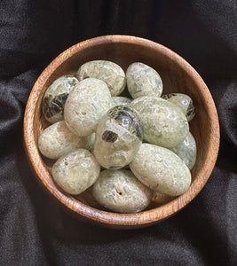 Prehnite with Epidote Tumble
