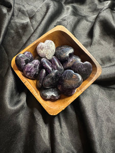 Purple/Rainbow Fluorite Heart