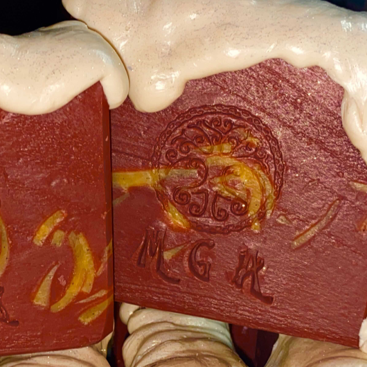 Red Velvet Cinnamon Roll - Legacy Recipe, a handmade small-batch bar of herbal soap