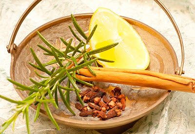 Thieves Oil Plus, a hand-blended herbal oil in an apothecary bottle